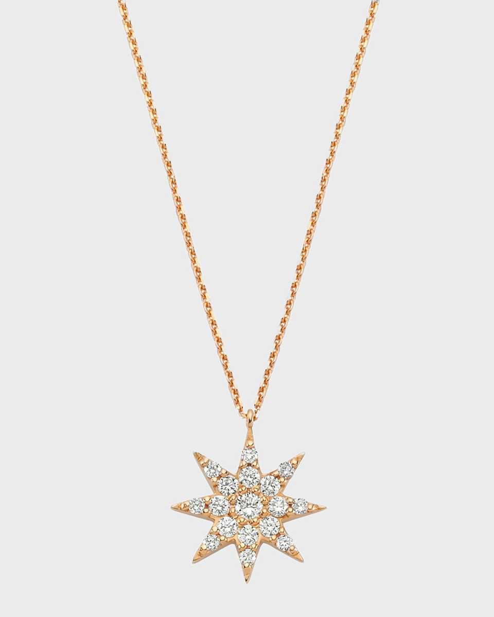 Venus Star 14k Diamond Pendant Necklace